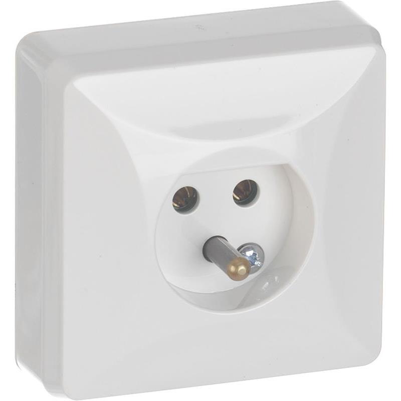 LAMPUTTAG 1-VÄGS 2-POLIG VIT