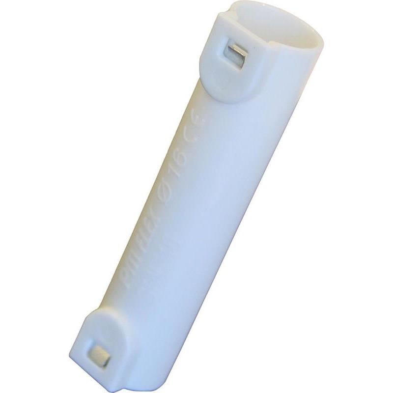 SKARVMUFF MED LÅSBLECK GRUNDA VIT