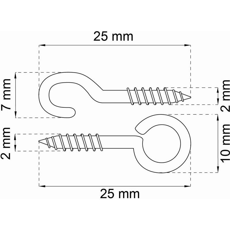 Gardinspiralögla/krok