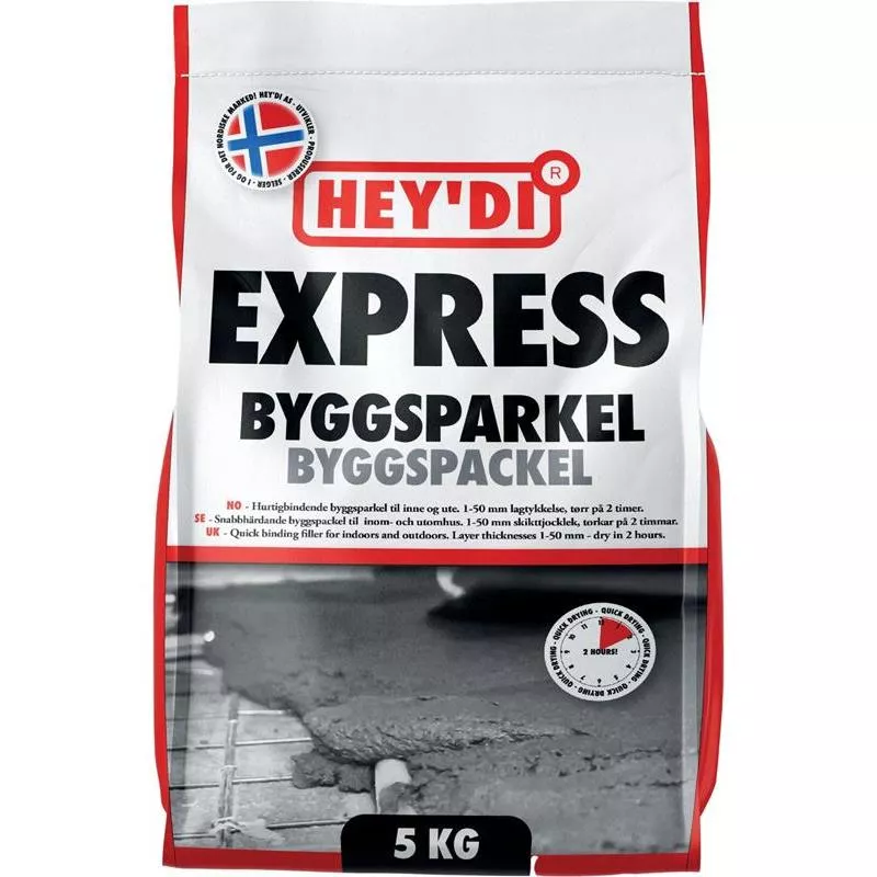 BYGGSPACKEL EXPRESS GRÅ 5KG