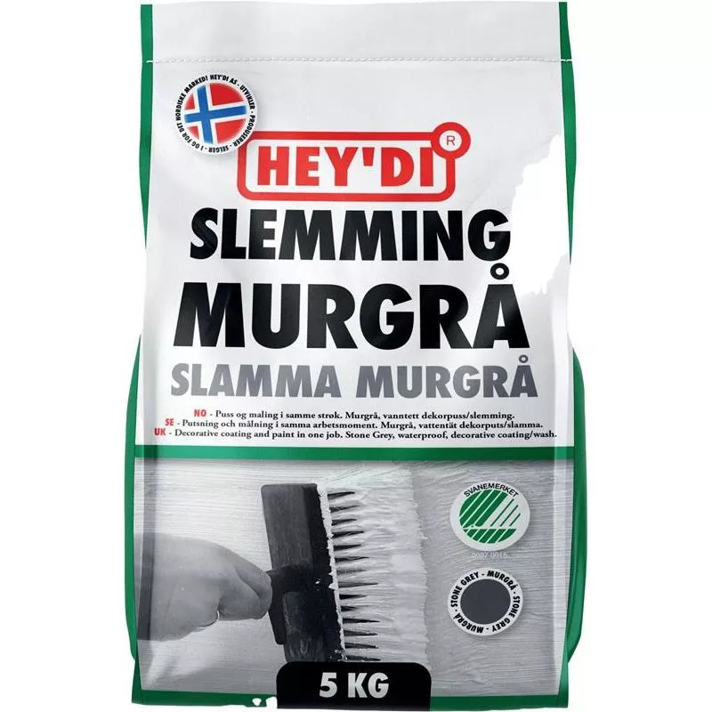 DEKORPUTS SLAMMA MURGRÅ 5KG
