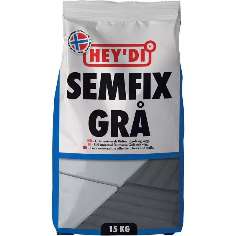FÄSTMASSA SEMFIX GRÅ 15KG