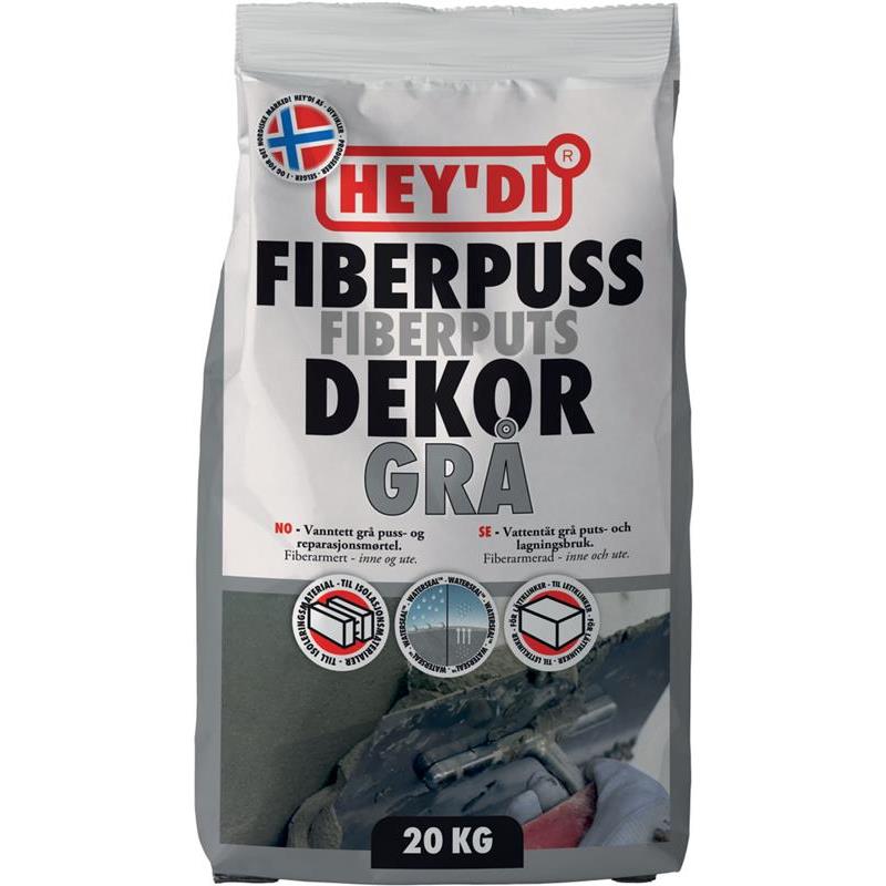 FIBERPUTS DEKOR GRÅ 20KG