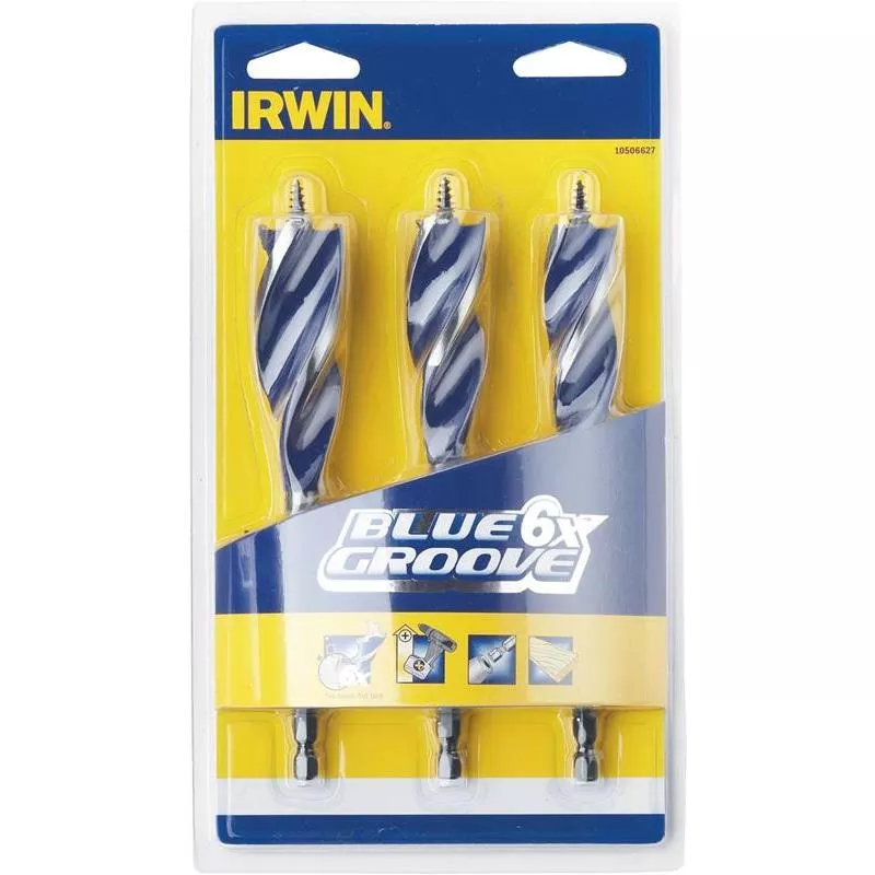 TRÄBORRSATS BLUE GROOVE 6X 3DEL