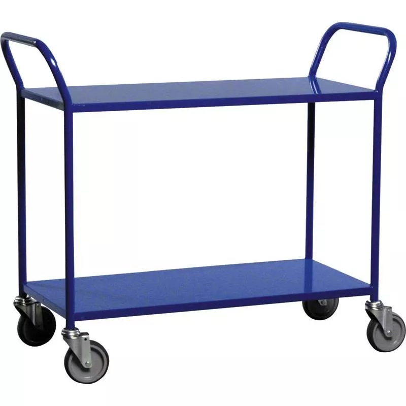 BORDSVAGN BLÅ 2 HYLLOR VÄNDBAR