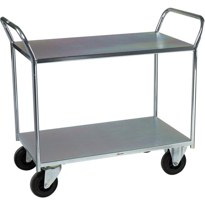 BORDSVAGN PLÅT 2 HYLLOR