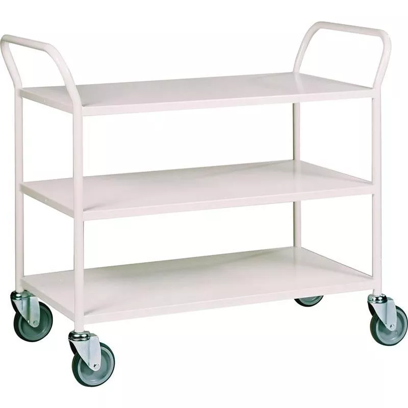 BORDSVAGN VIT 3HYLLOR VÄNDBAR