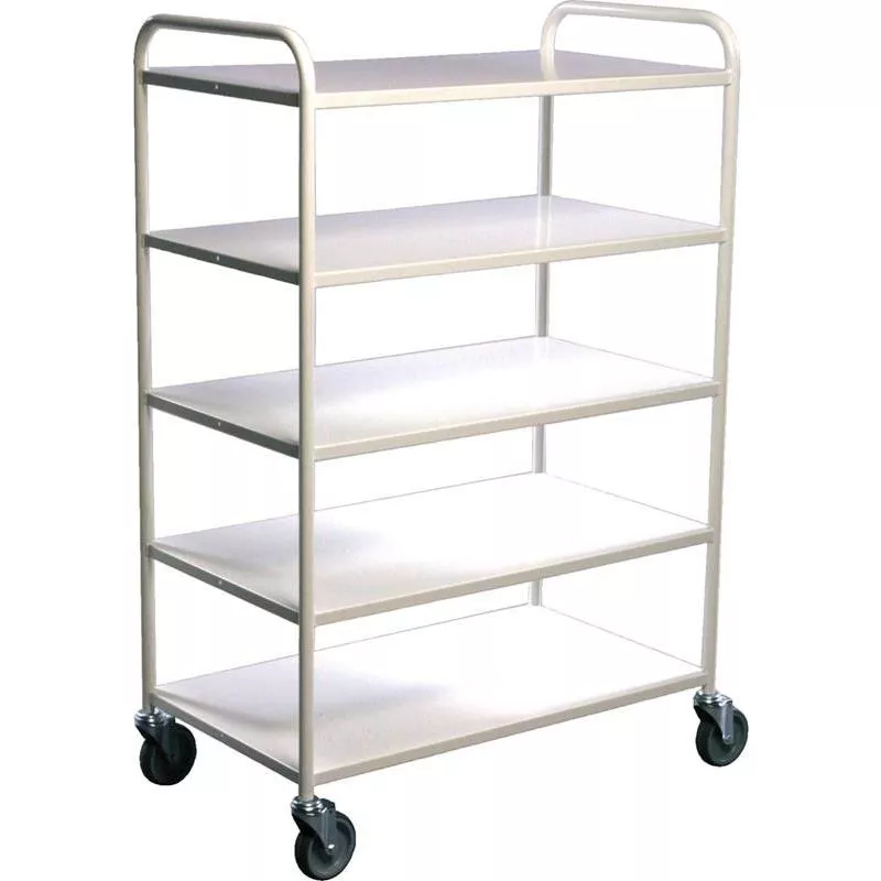 BORDSVAGN VIT 5HYLLOR VÄNDBAR