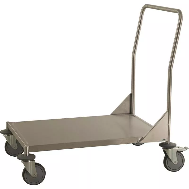 PLATÅVAGN 1 HYLLA ROSTFRI MED