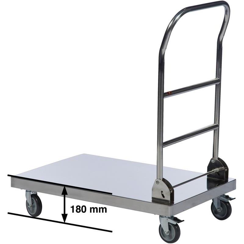 PLATÅVAGN ROSTFRI LÅG