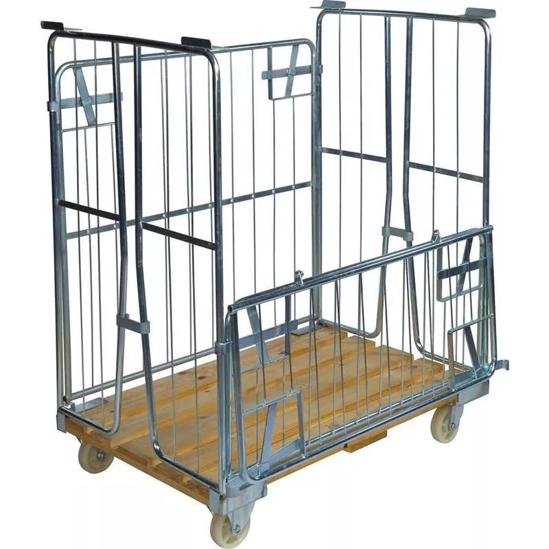 RULLCONTAINER FÄLLBAR LÅNGSIDA