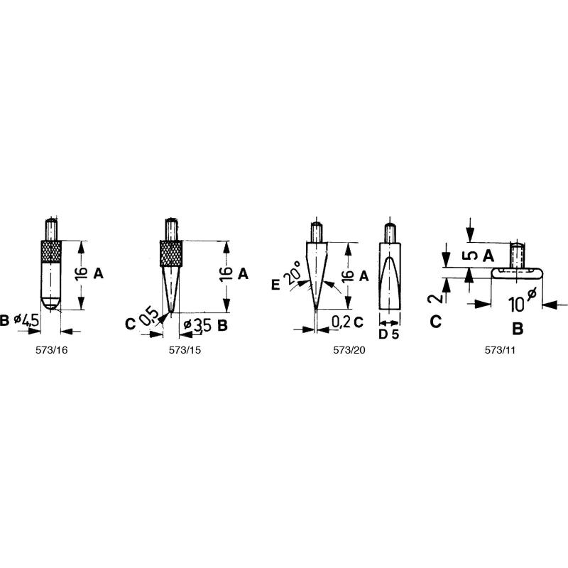 MÄTSPETS LÖS HALV 5318-573/16