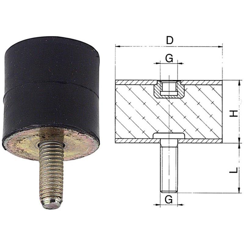 ANSLAGSDÄMPARE TYP B 100/55 B