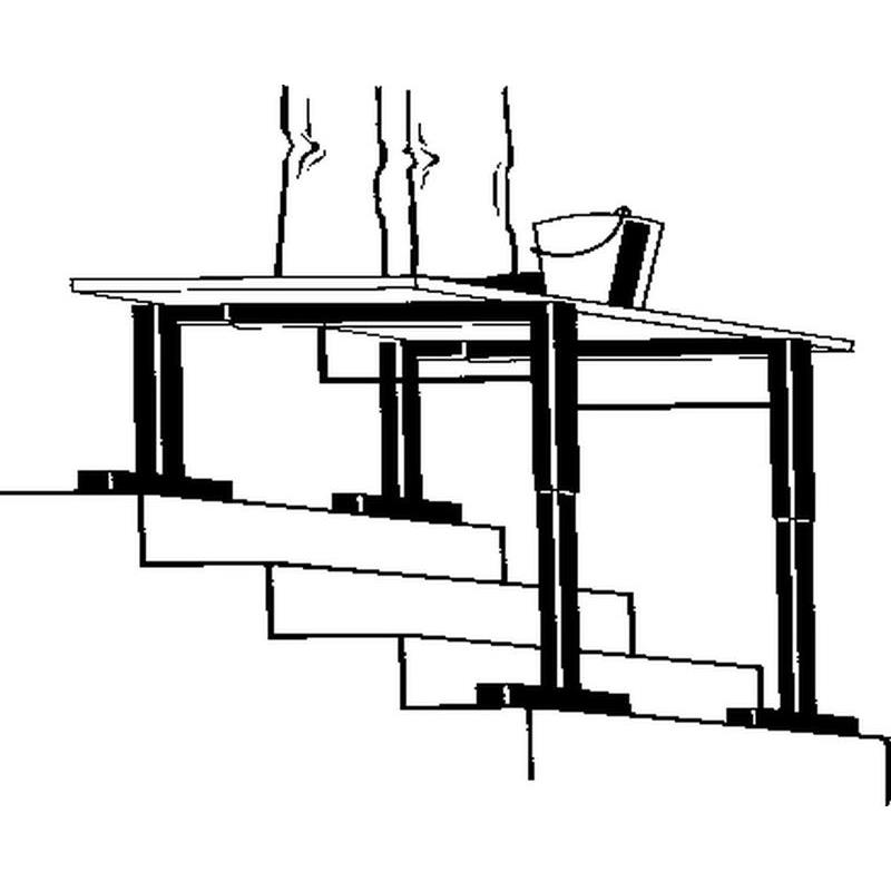 ARBETSBOCK STÄLLBAR I HÖJDLED OCH