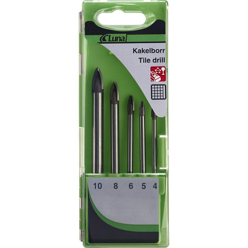 KAKELBORRSATS 5 DELAR 4/5/6/8/10MM