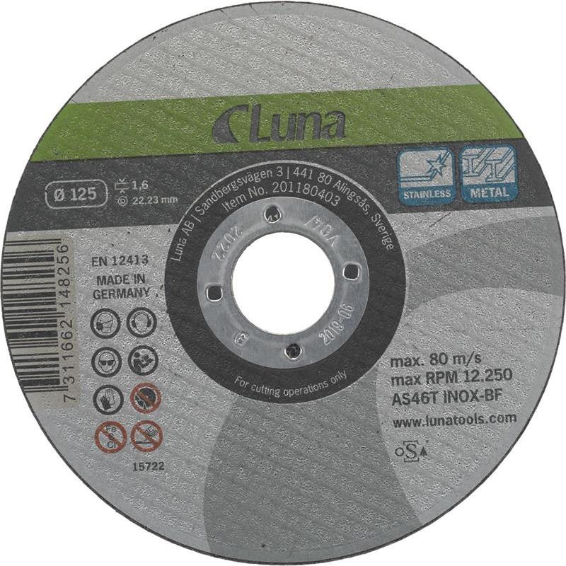 KAPSKIVA 125X2,5X22,23 INOX