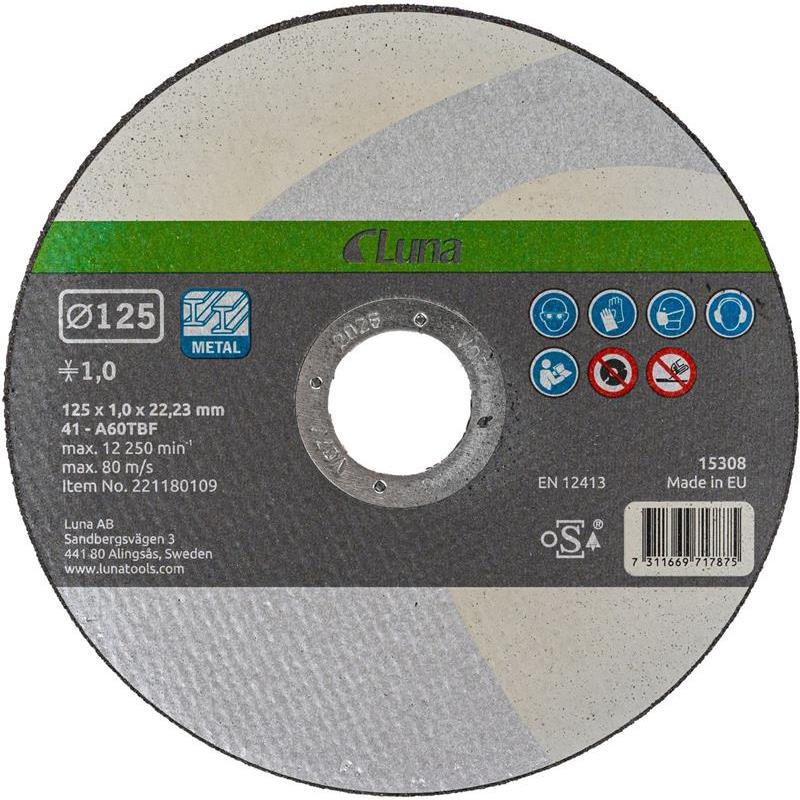 KAPSKIVA LUNA METALL 125X1,0X22