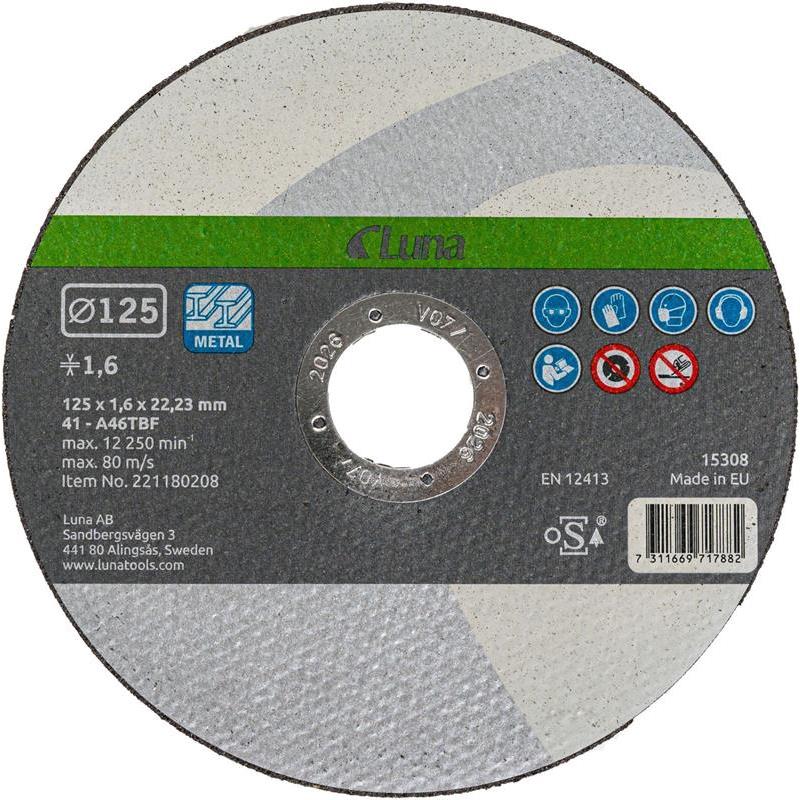 KAPSKIVA LUNA METALL 125X1,6X22