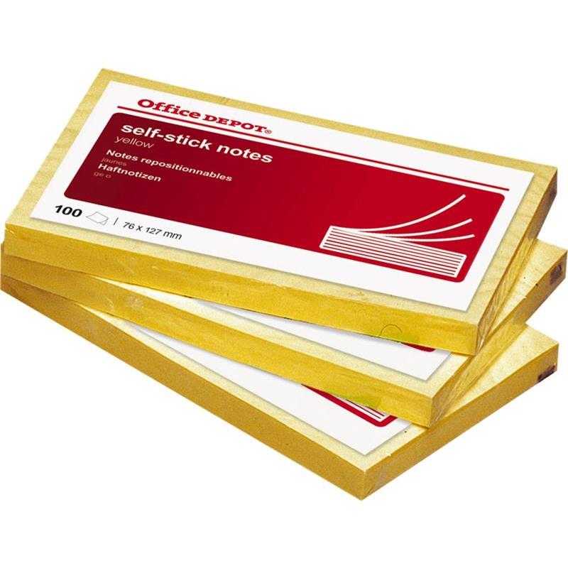 NOTISBLOCK 76X127MM GUL