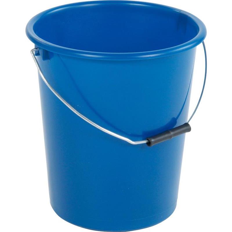 PLASTHINK MED STÅLGREPE BLÅ 12L