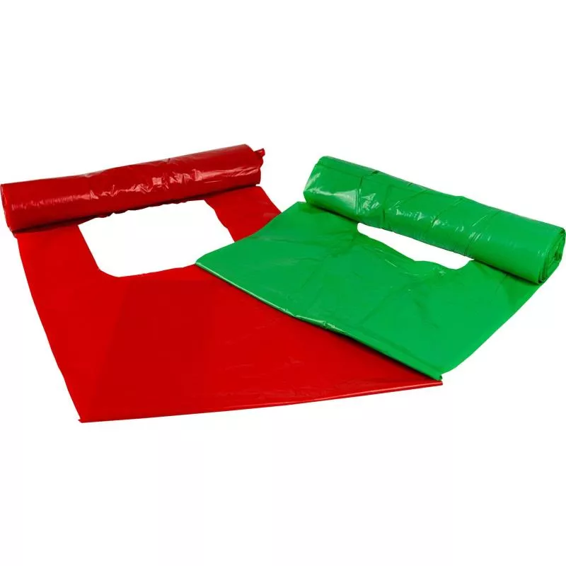 SOPSÄCK MED KNYTHANDTAG PLAST GRÖN 0,03MM 170X600MM 30L