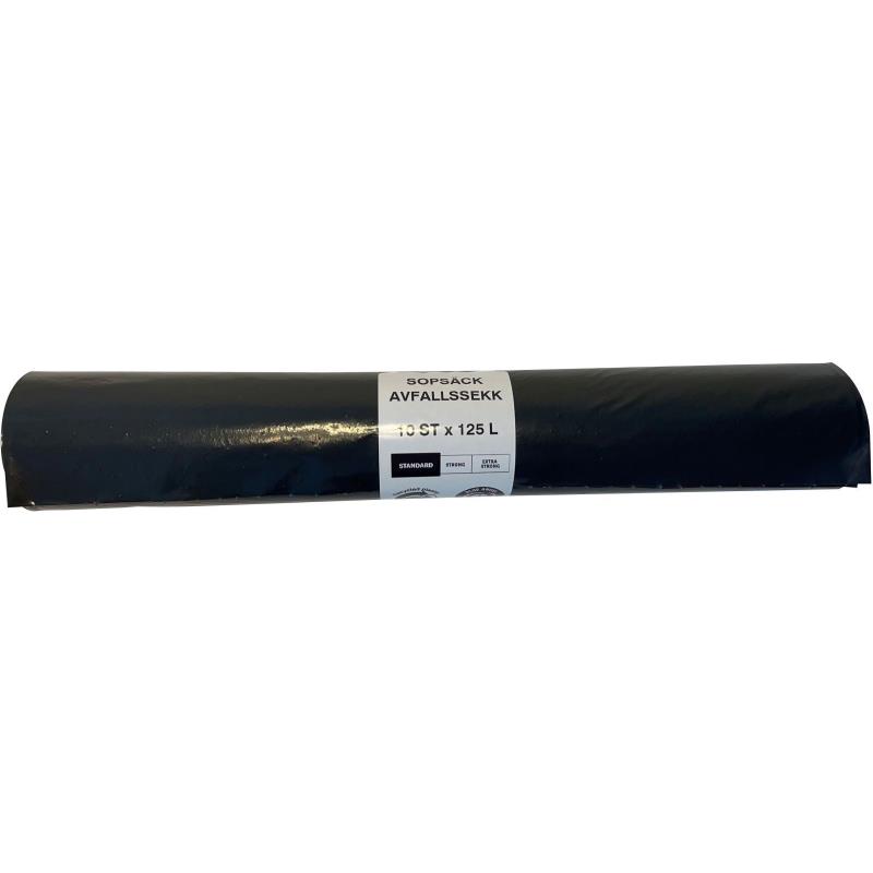 SOPSÄCK STANDARD SVART 125L