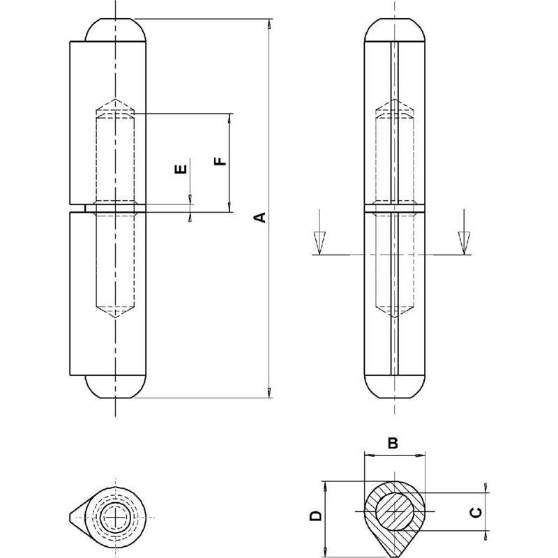 SVETSGÅNGJÄRN 20-80 MED MÄSSINGAXEL