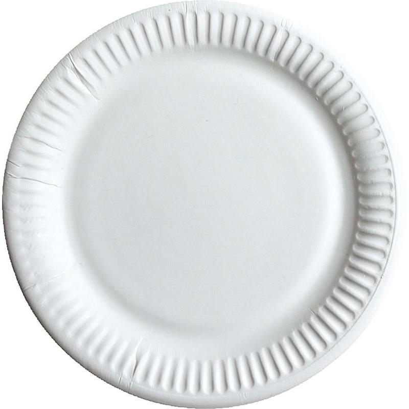 TALLRIK ENGÅNGS PAPPER SVA VIT 23CM