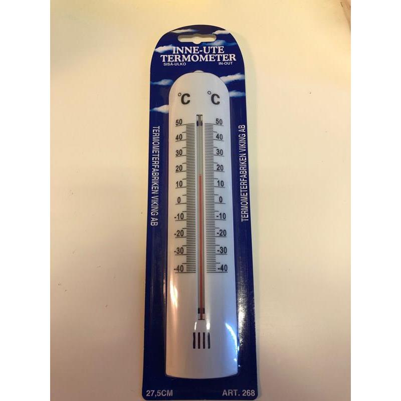 TERMOMETER INNE/UTE PLAST VIT