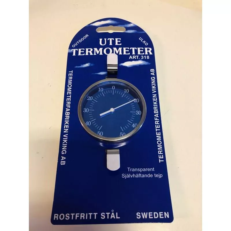 TERMOMETER INNE/UTE ROSTFRITT STÅL