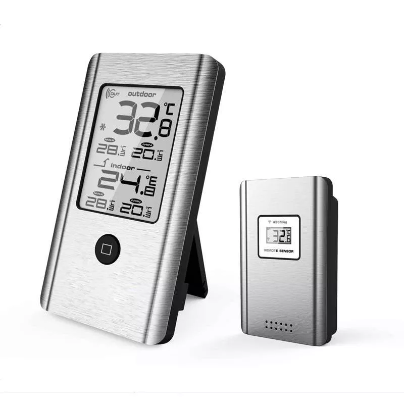 TERMOMETER INNE/UTE TRÅDLÖS BORSTAD