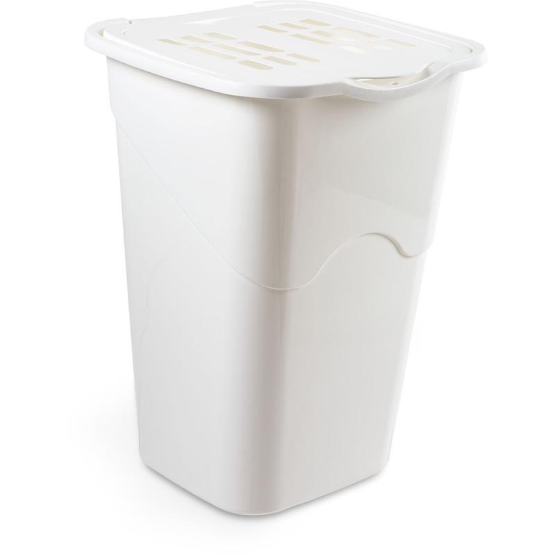 TVÄTTKORG REKTANGULÄR VIT PLAST