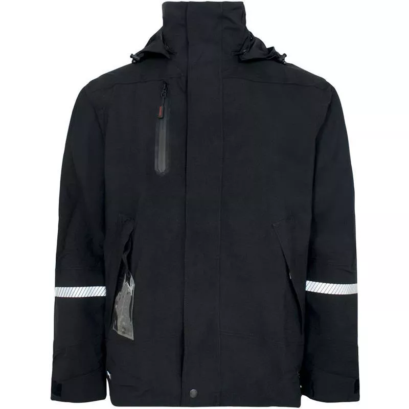 REGNJACKA STRETCH SVART STL L