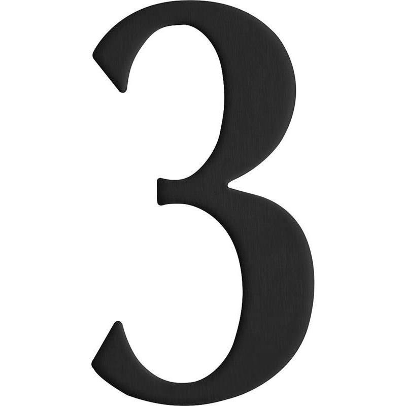 BREVLÅDESIFFRA 3 MILLERS SVART