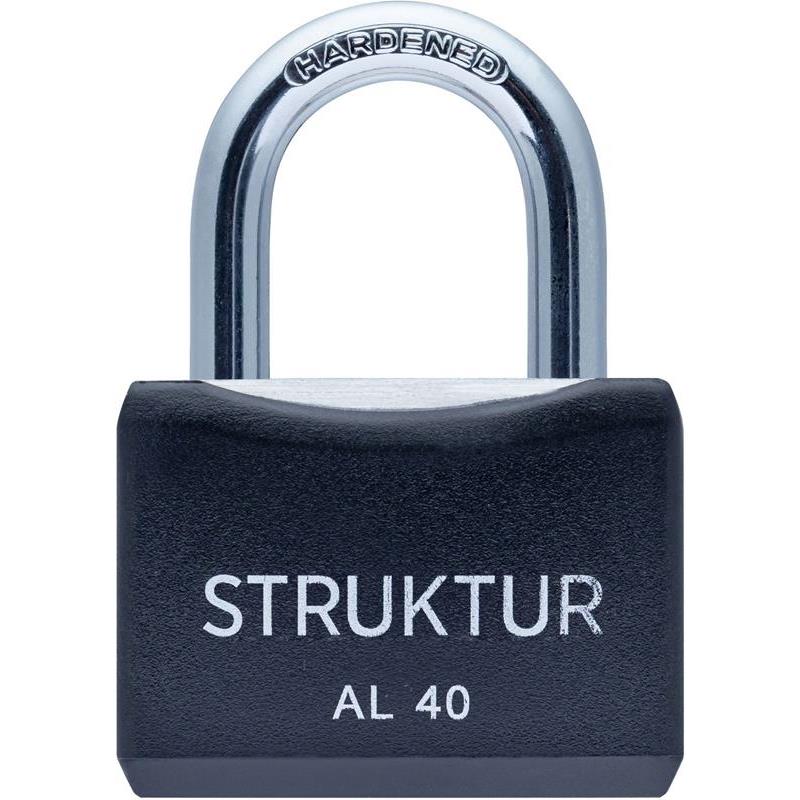 HÄNGLÅS MILLERS ALUMINIUM SVART 40