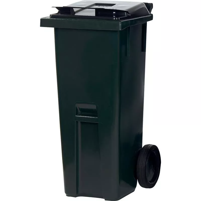 SOPKÄRL MED HJUL MÖRKGRÖN 140L