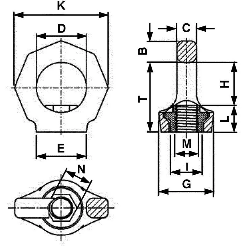 LYFTÖGLA VRM MED HÅL M24