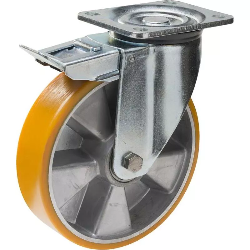 BROMSHJUL MED FÄSTPLATTA PU