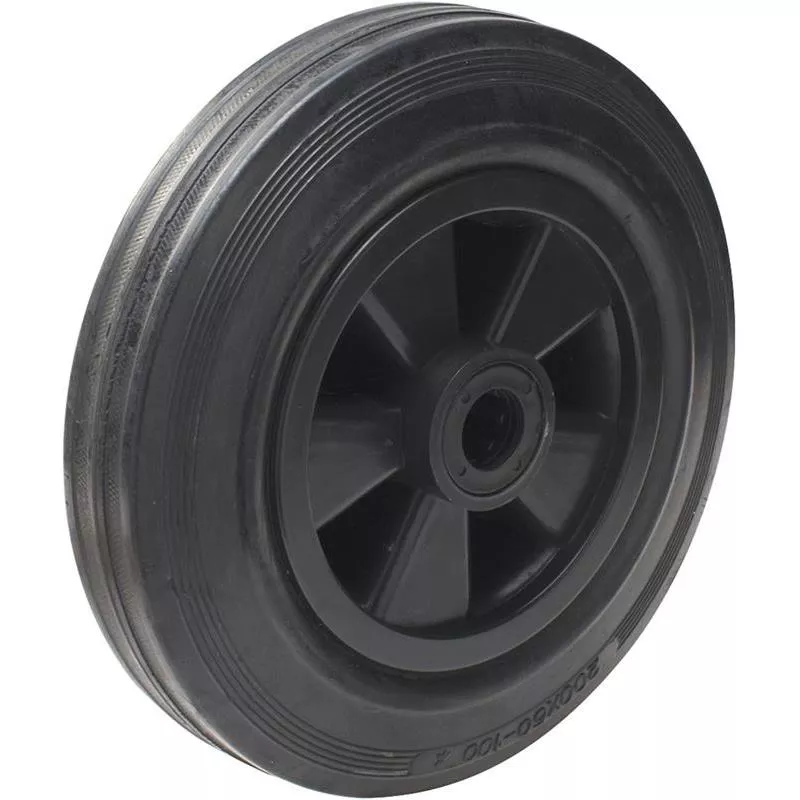 HJUL SVART GUMMI PÅ PLASTFÄLG