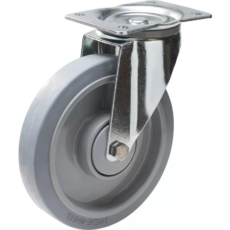 LÄNKHJUL MED FÄSTPLATTA GRÅ