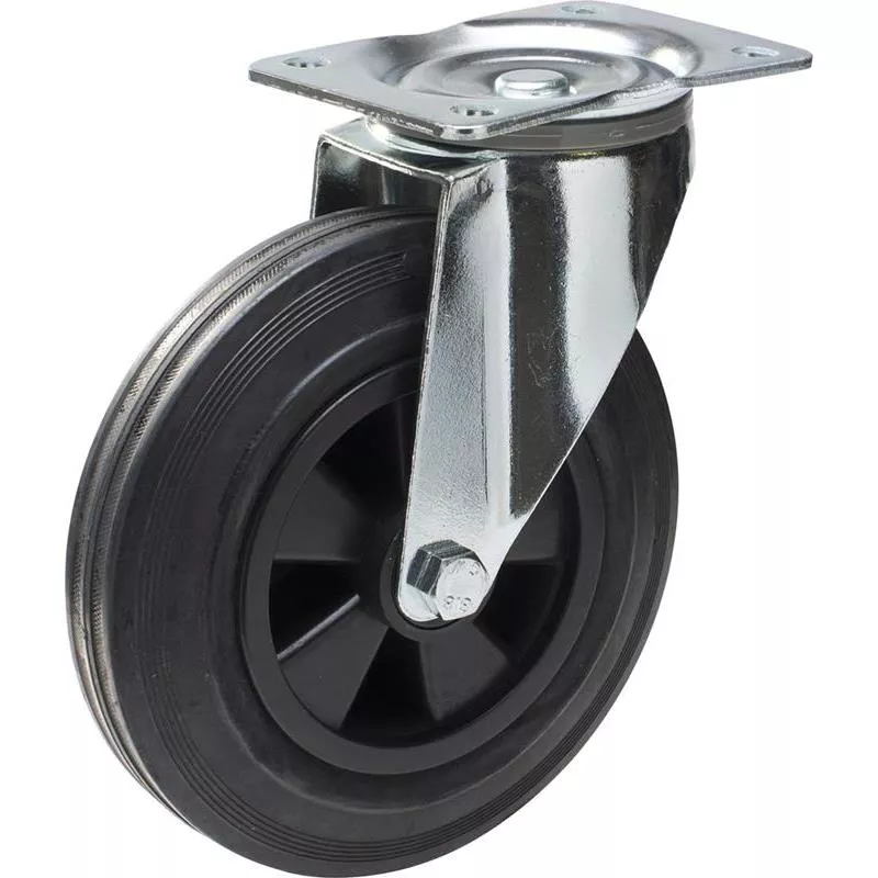 LÄNKHJUL MED FÄSTPLATTA SVART