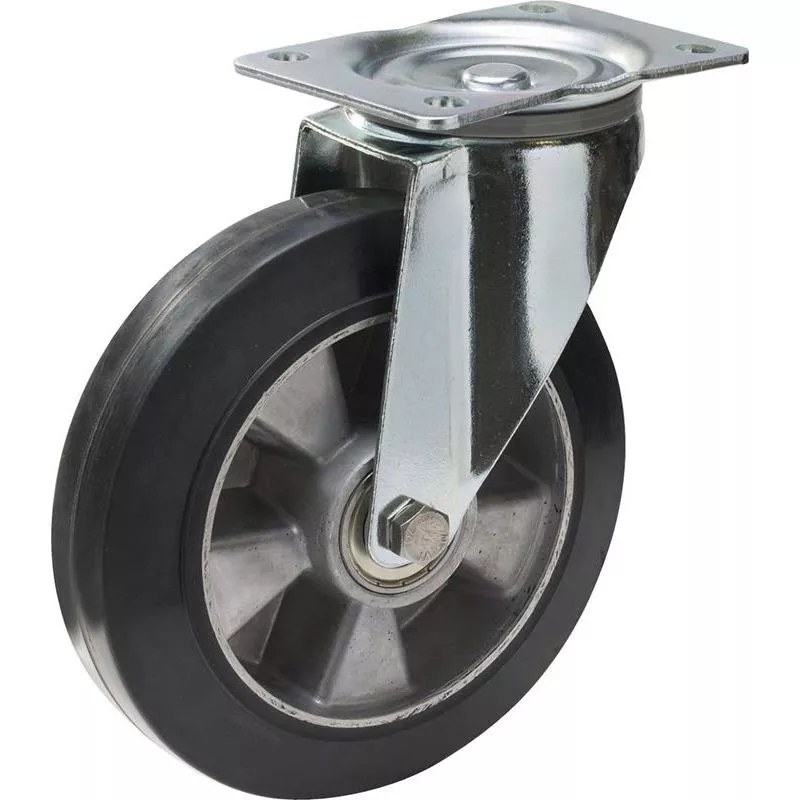 LÄNKHJUL MED FÄSTPLATTA SVART