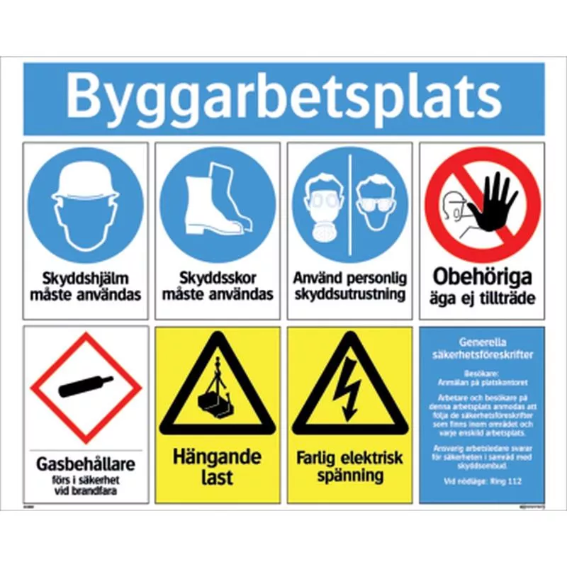 Byggarbetsplatsskylt