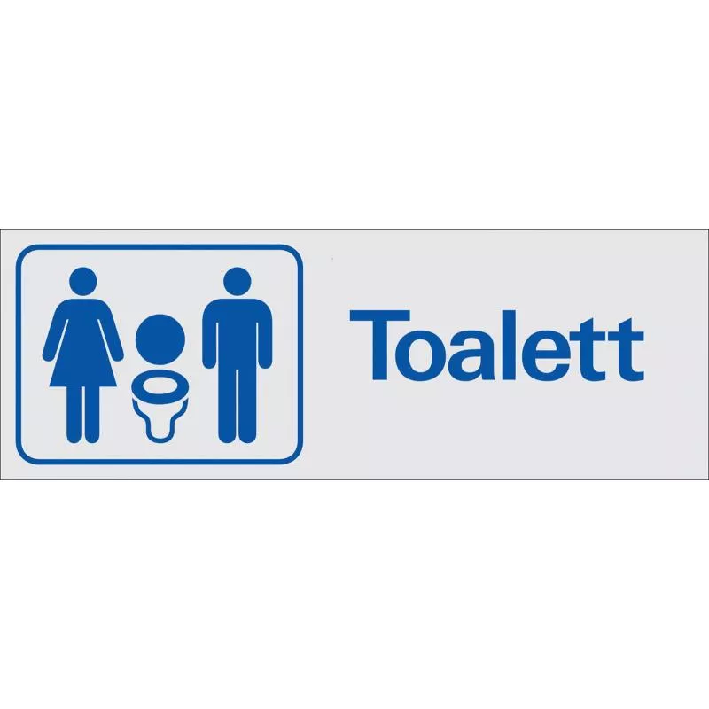 Skylt Toalett