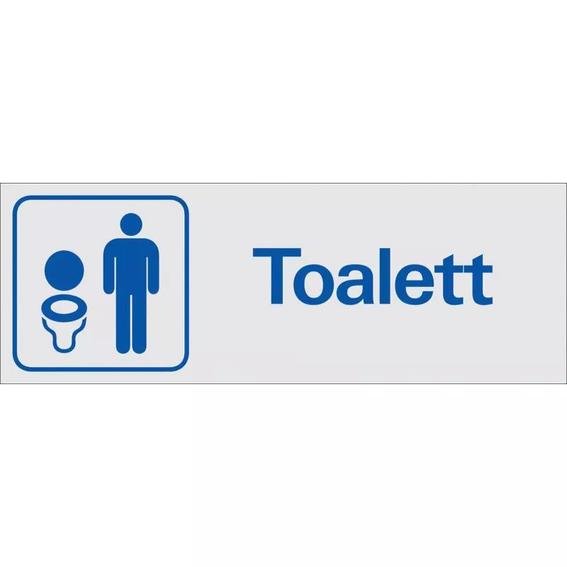 Skylt Toalett