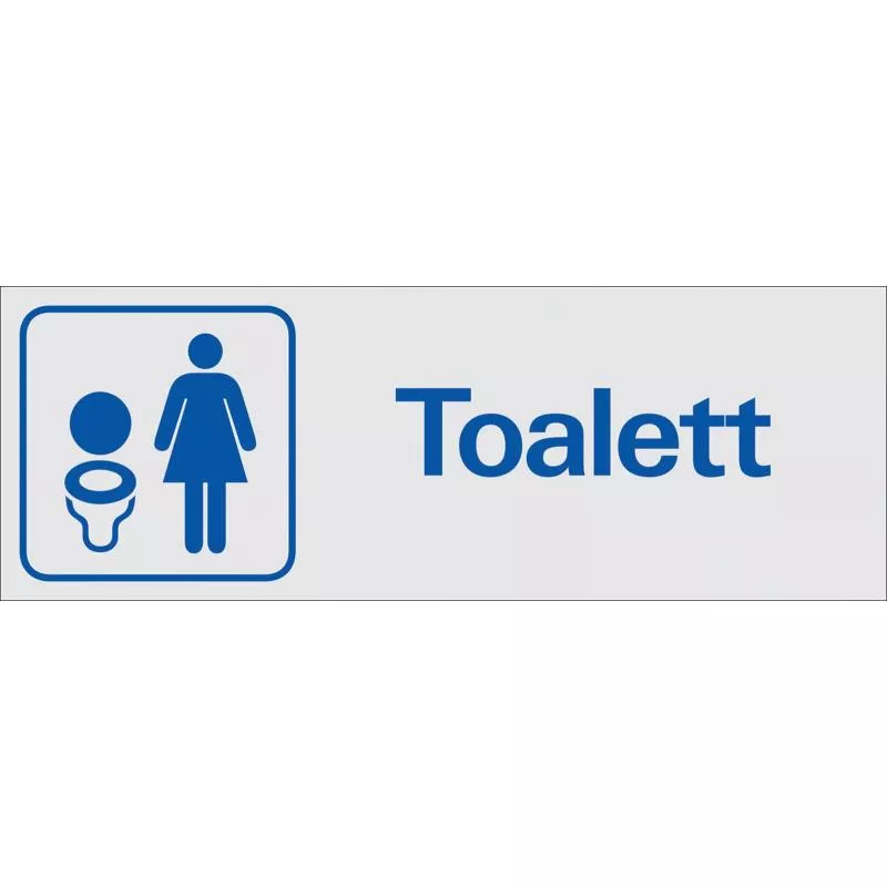 Skylt Toalett