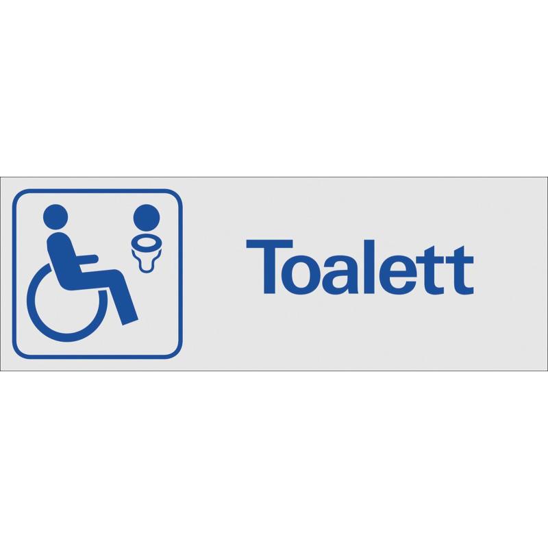 Skylt Toalett
