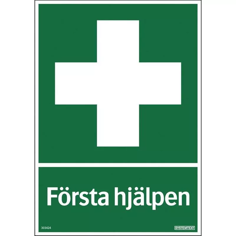 SKYLT FÖRSTA HJÄLPEN PL DS