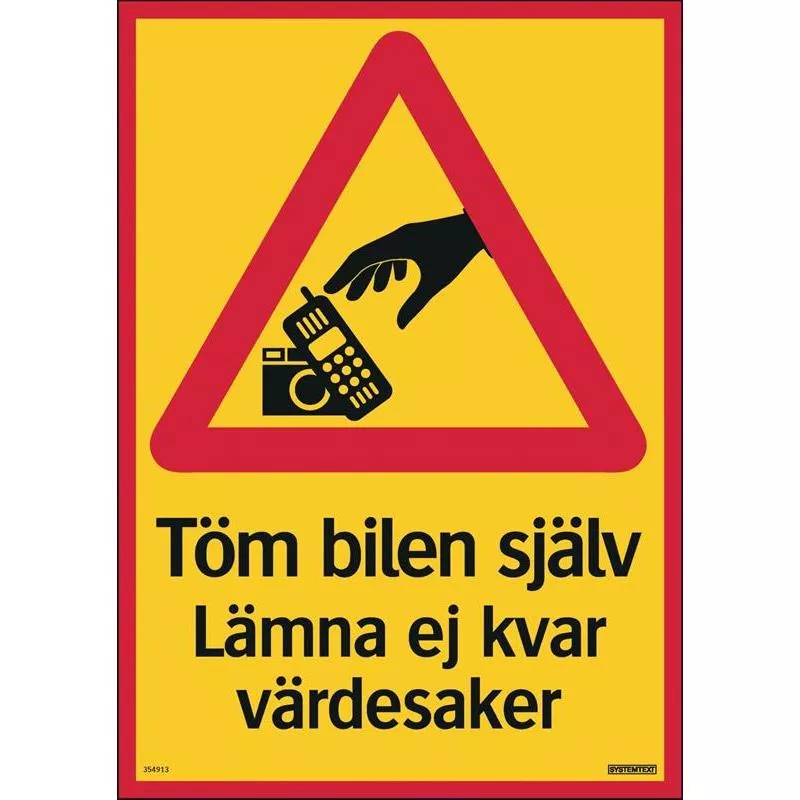 SKYLT TÖM BILEN SJÄLV AL