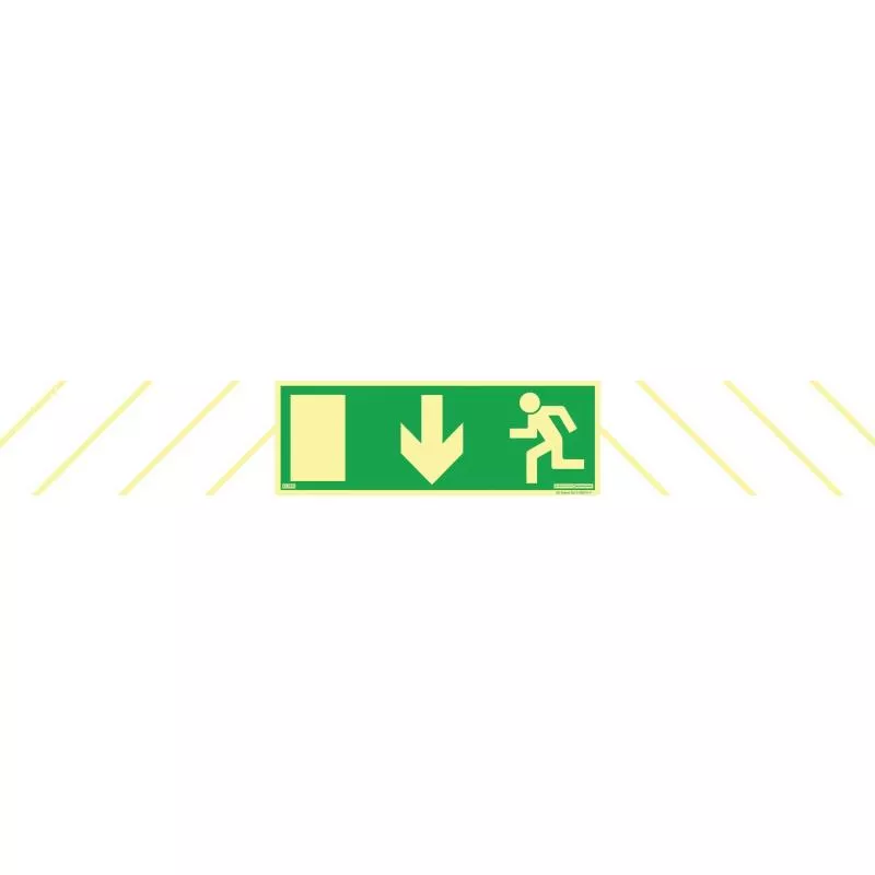 SKYLT UTRYMNING PIL NER 800X105MM